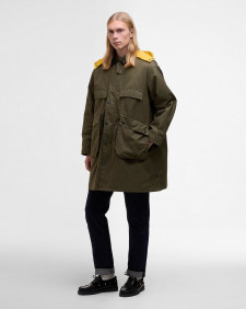 Barbour x Kaptain Sunshine Oversized Bedale Casual Field Coat Khaki Brown