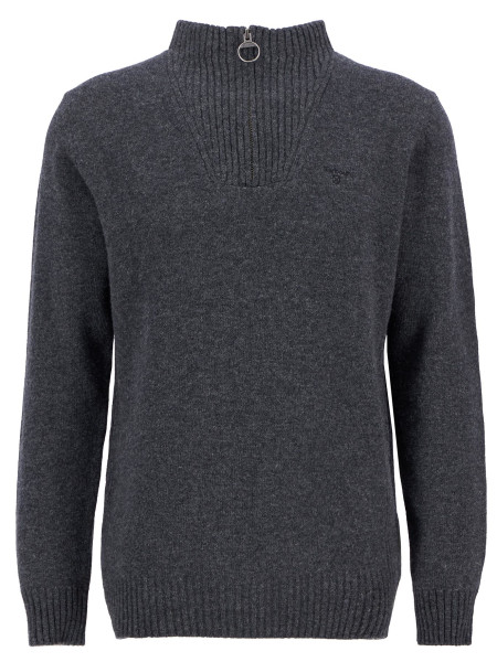 Maglione con mezza zip in lana d'agnello Essential Maglione con mezza zip in lana d'agnello Essential