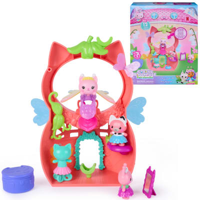 Gabby's Dollhouse Fairylandia, Kitty Fairy’s Flutter-riffic Playset with 12 Pieces & Exclusive Flutter-riffic Ring, Kids Toys for Girls & Boys Ages 3 and Up