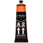 Atelier A2 Heavy Body Lightfast Artist Acrylic 4 oz. Cadmium Scarlet Hue