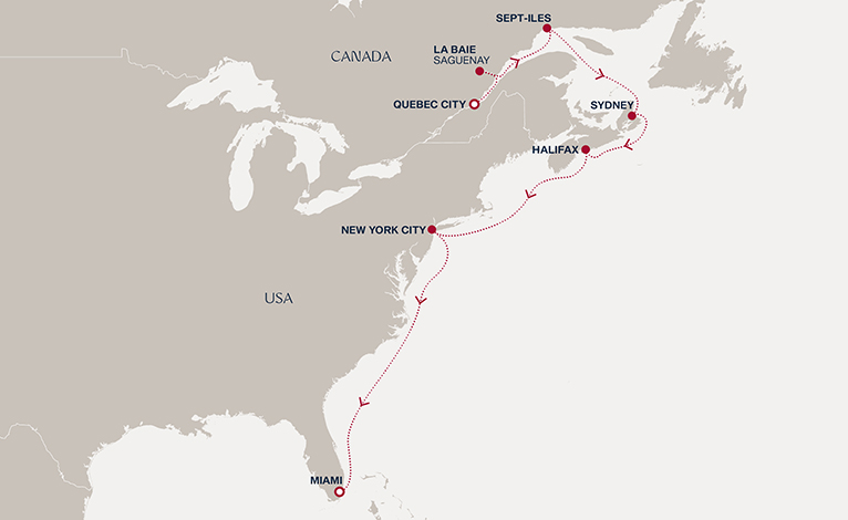 Itinerary map
