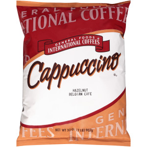 GENERAL FOODS INTERNATIONAL CAFÉ Hazelnut Belgian Cappuccino Powder, 2 lb. Container (Pack of 6) image