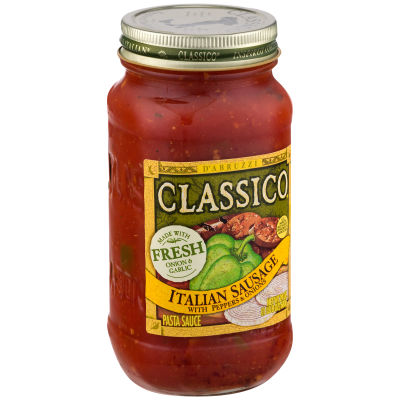 Classico Italian Sausage Pasta Sauce with Peppers & Onions, 24 oz Jar