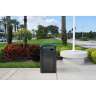 RUB3975BK, Rubbermaid Commercial,  Landmark Series Classic Container,  Dome Top with Rigid Liner, 50 gal, Plastic, Black