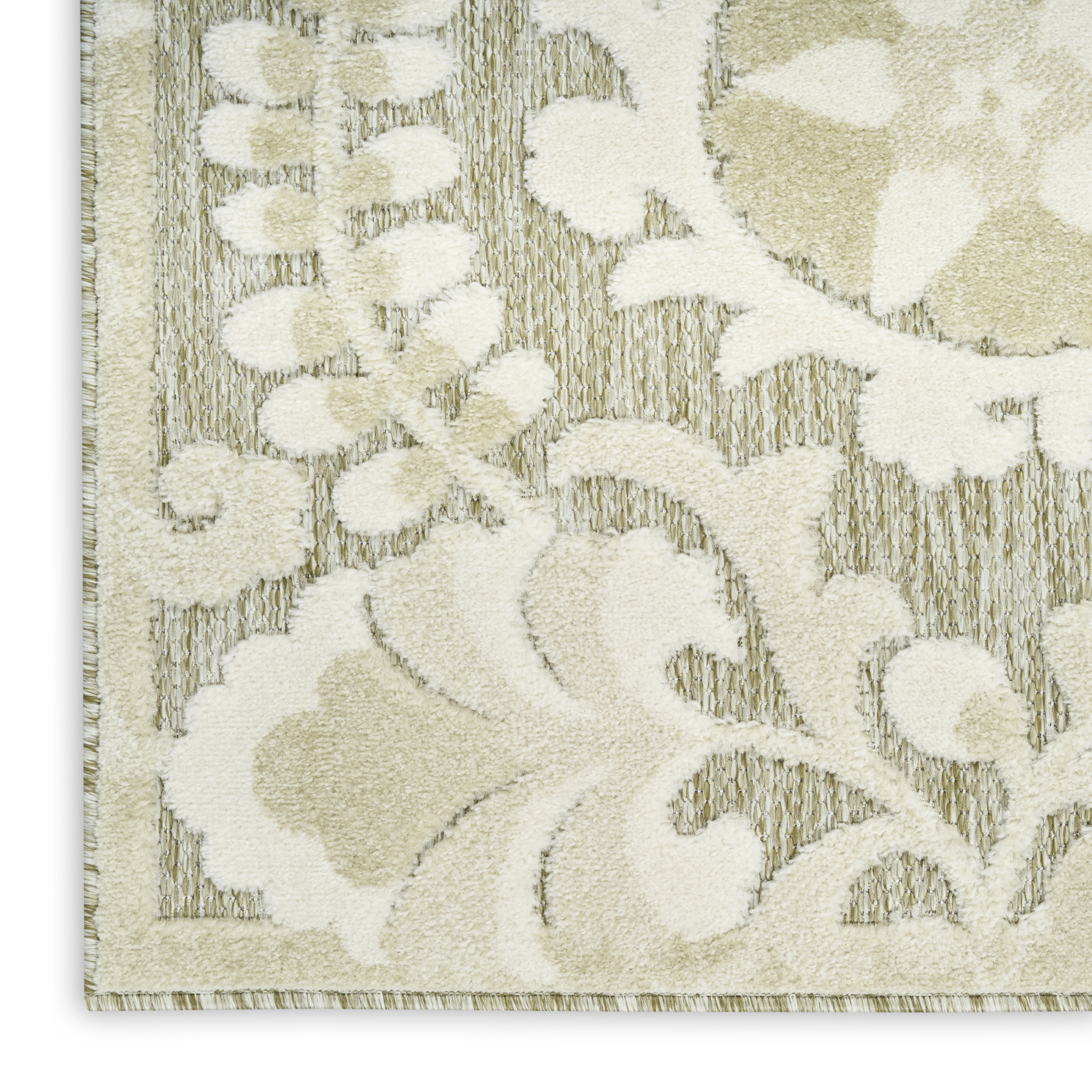Nourison Aloha 3'6" x 5'6" Ivory Sage Farmhouse Rug