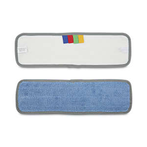 Boardwalk, 18"W, Microfiber, Blue, Hook & Loop, Dust Mop