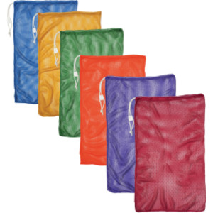 Mesh Equipment Bag, 24" x 36", Assorted Colors, Pack of 6