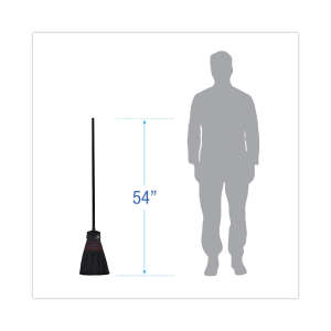 Boardwalk, 9.5in, Maid Broom, Plastic Bristles, Black