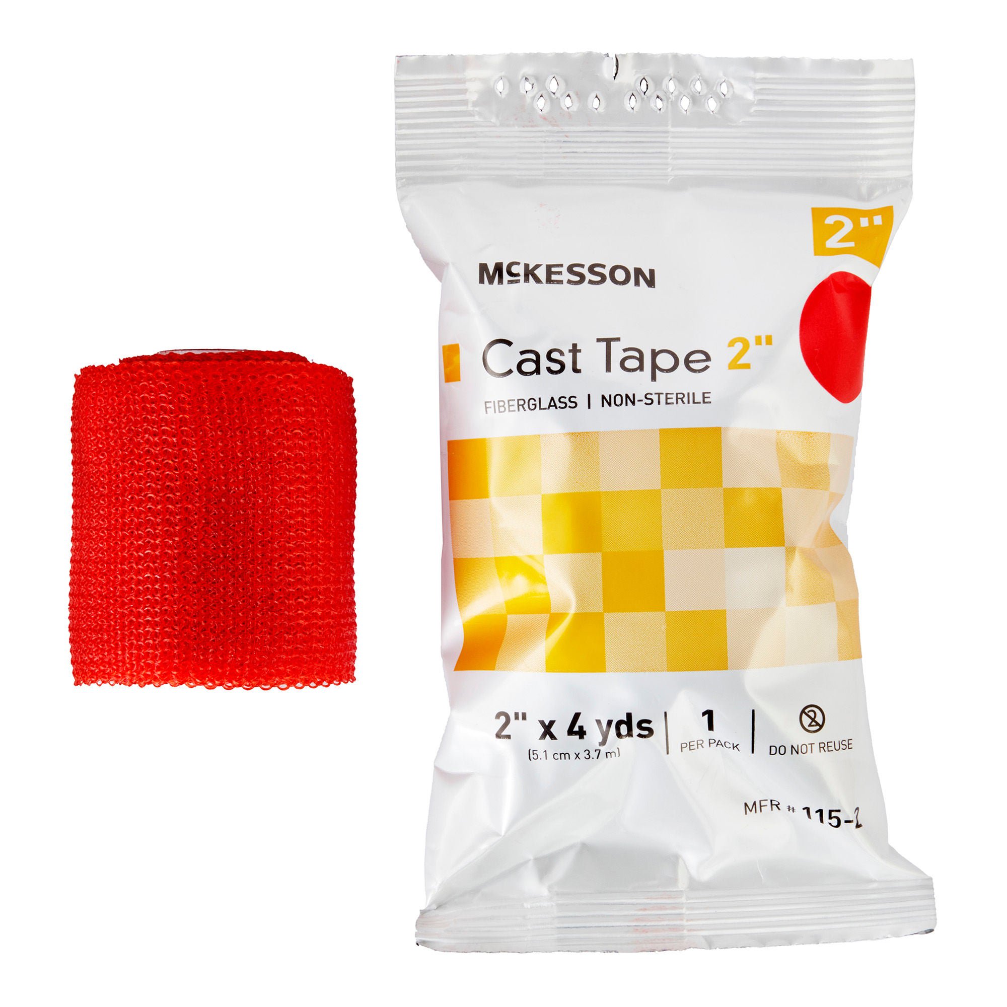 McKesson Red Cast Tape, 2 Inch x 4 Yard