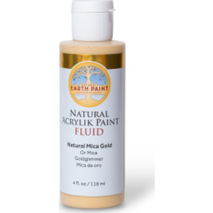 Natural Fluid Acrylik Paint, 4 oz, Gold Mica