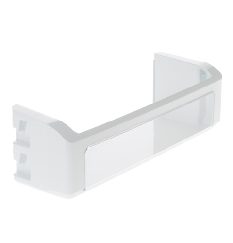 Refrigerator frozen foot door shelf with window