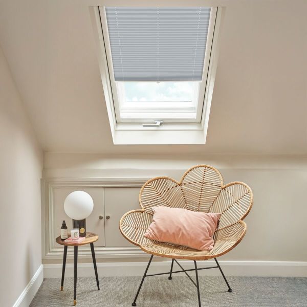Mini Stripe Grey Pleated Blind