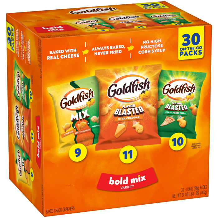 Goldfish® Bold Mix Crackers, 27 oz, bag - Left Angle Image
