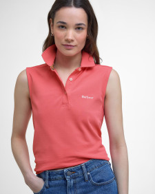 Bowford Sleeveless Polo Shirt Pink Punch