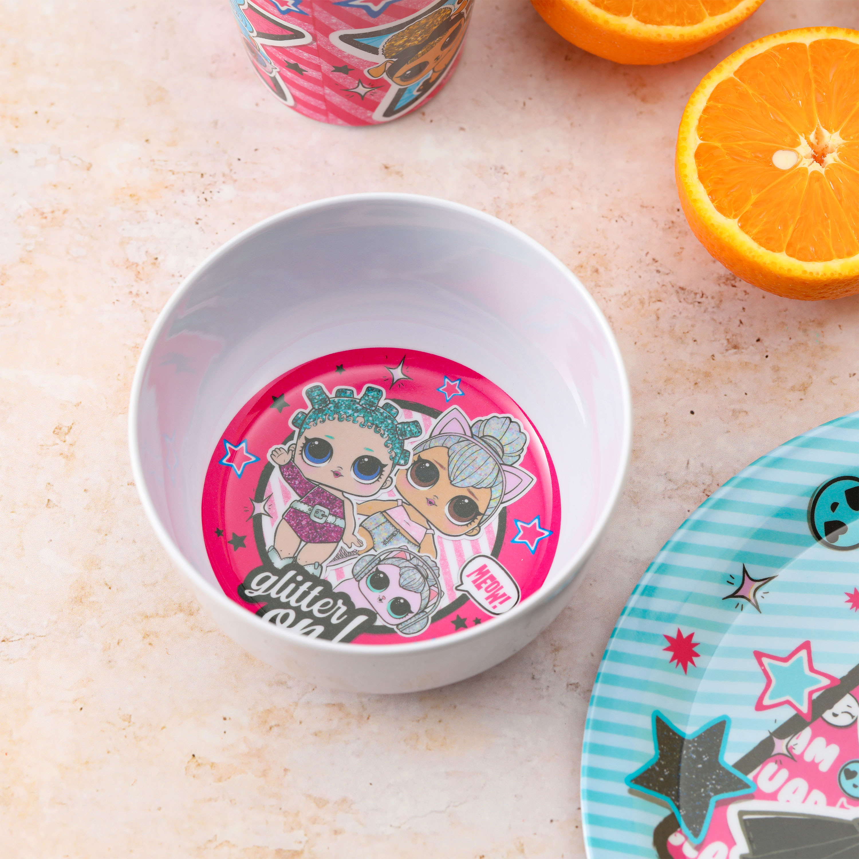 LOL Surprise Kid’s Dinnerware Set, Glitter Babies, 3-piece set slideshow image 2 LOL Surprise Kid’s Dinnerware Set, Glitter Babies, 3-piece set slideshow image 2