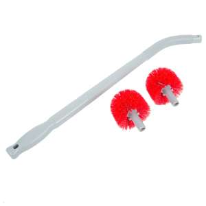 Unger, Ergo, 3.5in, Toilet Bowl Handle & Brush, Nylon Bristles, Red