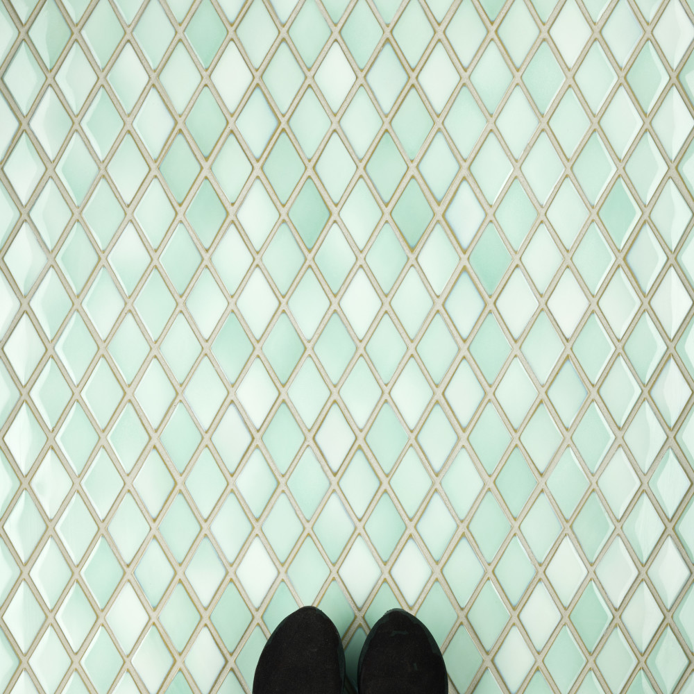 Hudson Kite Pistachio 10.13x11.75 Rhombus Porcelain Floor and Wall Digital Pattern
