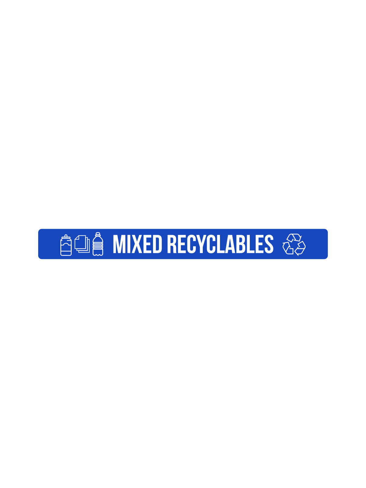 FUSION – Label – Front-Load – Mixed Recyclables – Blue