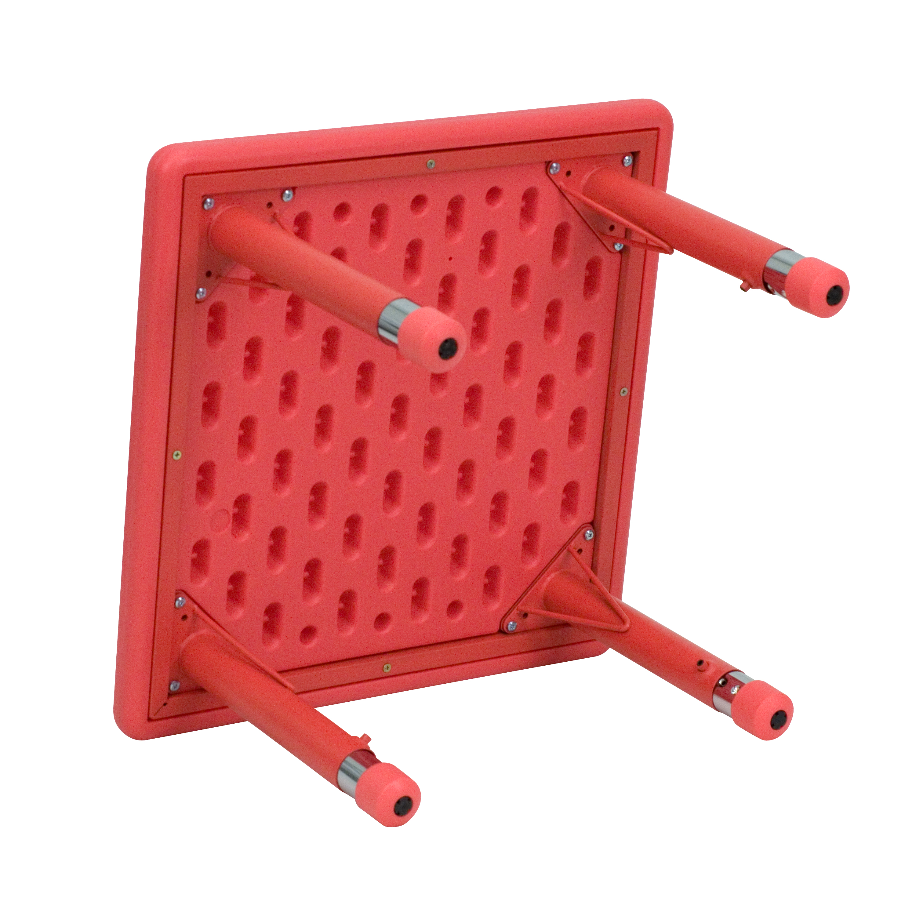 24" Square Natural Plastic Height Adjustable Activity Table - School Table for 4 - Picture 27 of 28