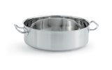 12-quart Intrigue® stainless steel brazier with natural finish