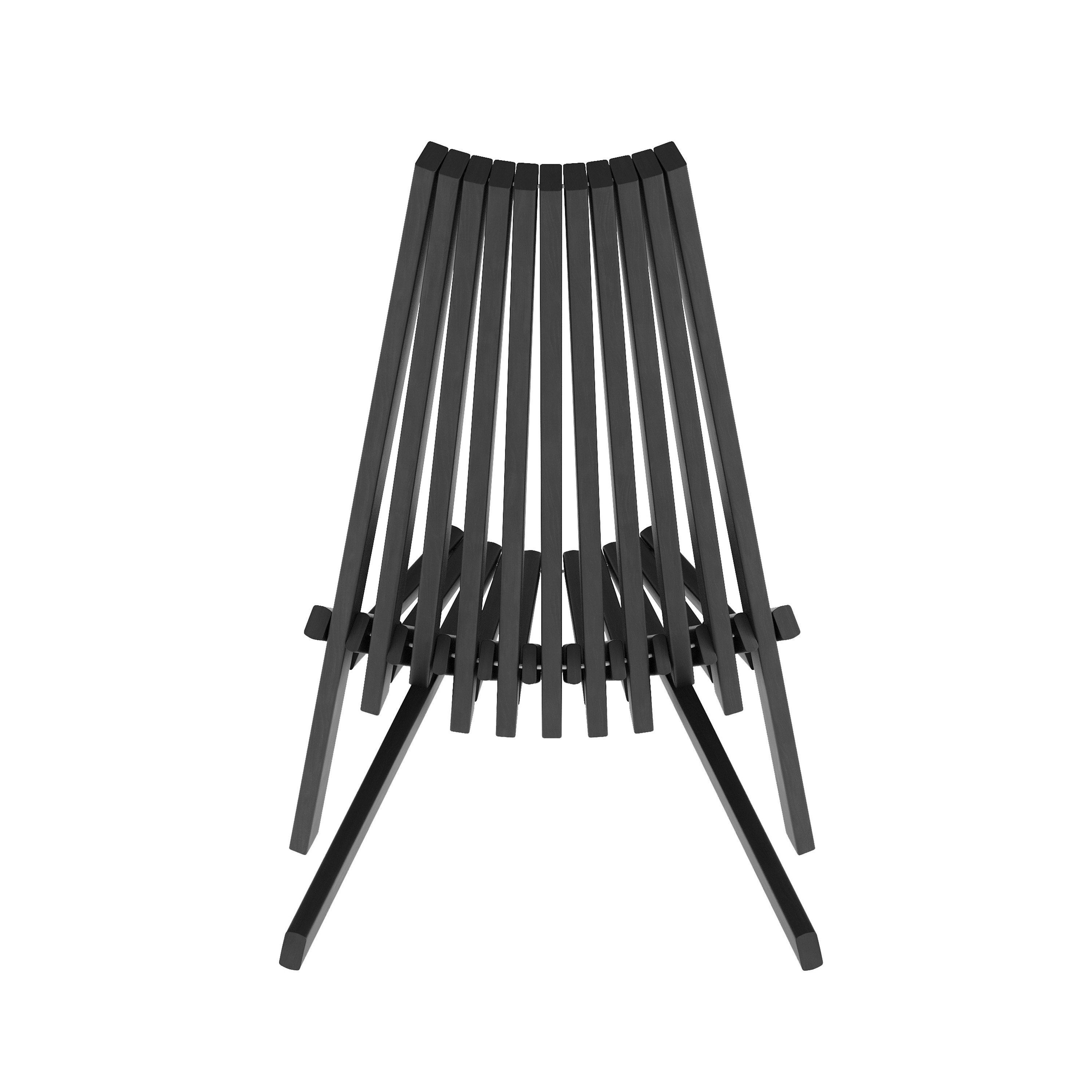 Duhram Black Folding Chair for Indoor/Outdoor Use with Acacia Wood Low Profil... - Picture 9 of 21