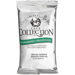 CAFÉ COLLECTIONS Special Reserve Roast & Ground Decaf Coffee, 2.25 oz. Bag (Pack of 20) image