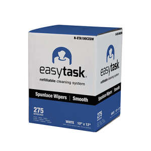 Hospeco, EasyTask® A100 GrabBox®, 1 ply, 10.00"x12.75", Spunlace, General Purpose Wipers, White