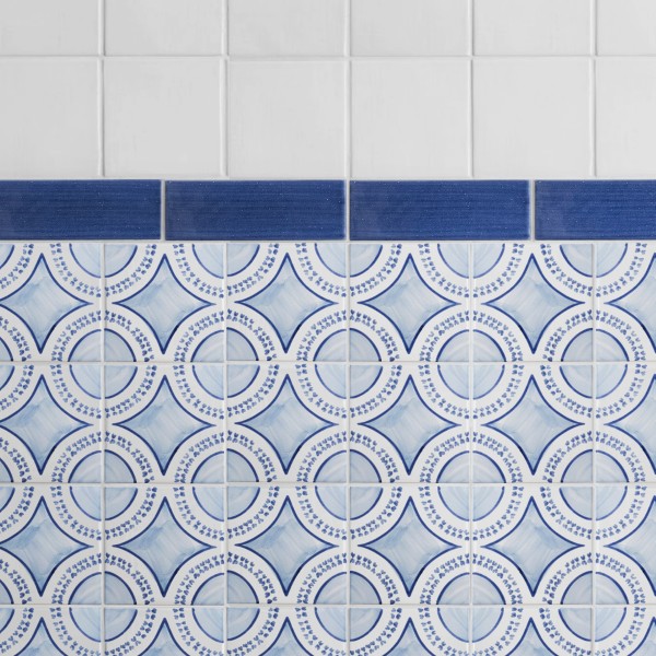 17th century: maiolica de delft | field tile | rectangle | cobalta dark 