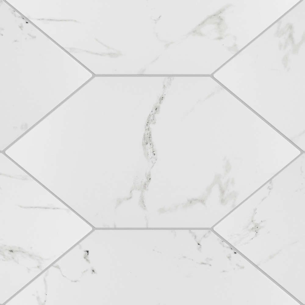 Timeless Calacatta Kayak 6-1/2 in. x 12-1/2 in. Porcelain Floor and Wall Tile