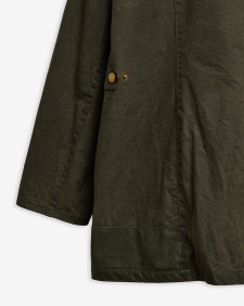 Barbour Re-Loved Defence Waxed Jacket - Size 18 Olive
