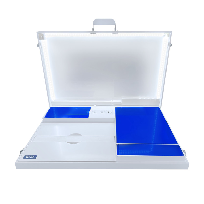 Home Office Portable Workstation Desk with Built-inStorage
