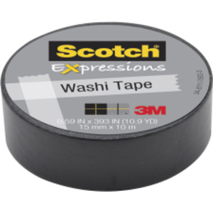 Expressions Washi Tape, .59" x 393", Black