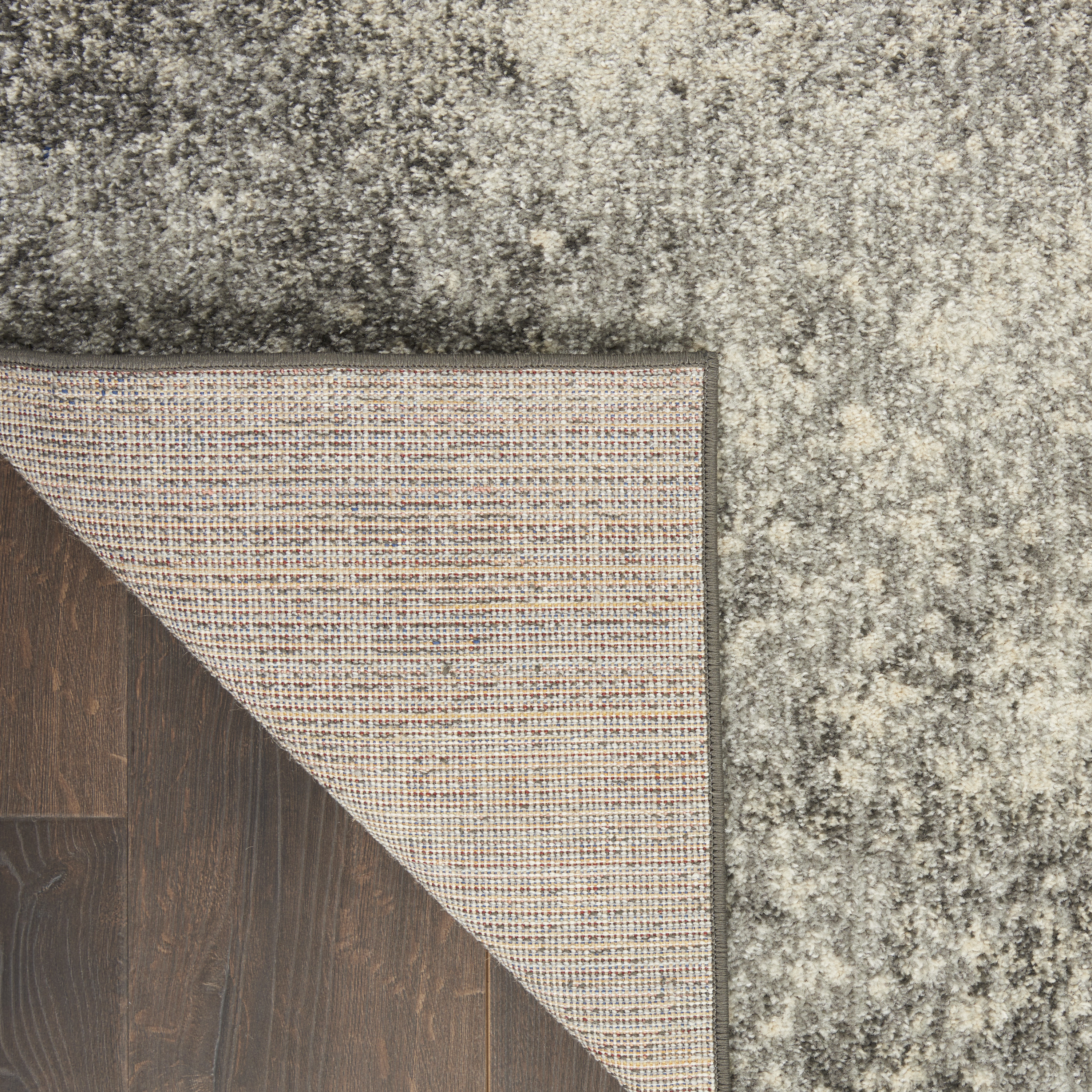 Nourison Passion 1'10" x 6' Charcoal Ivory Modern Indoor Rug
