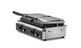 208- to 240-volt double panini sandwich grill with cast-iron flat plates and NEMA 6-15P Plug