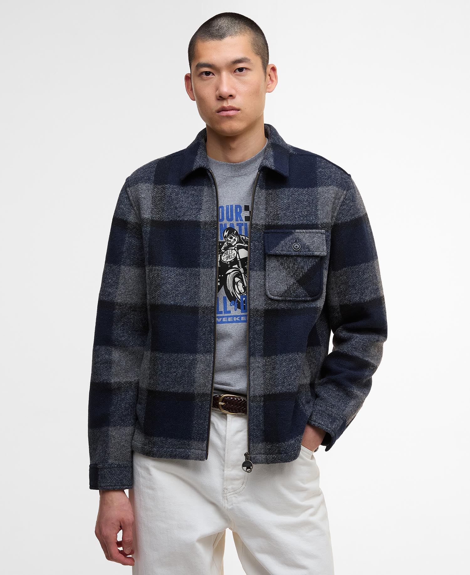 Overshirt in pile e tartan Hailwood image number 0