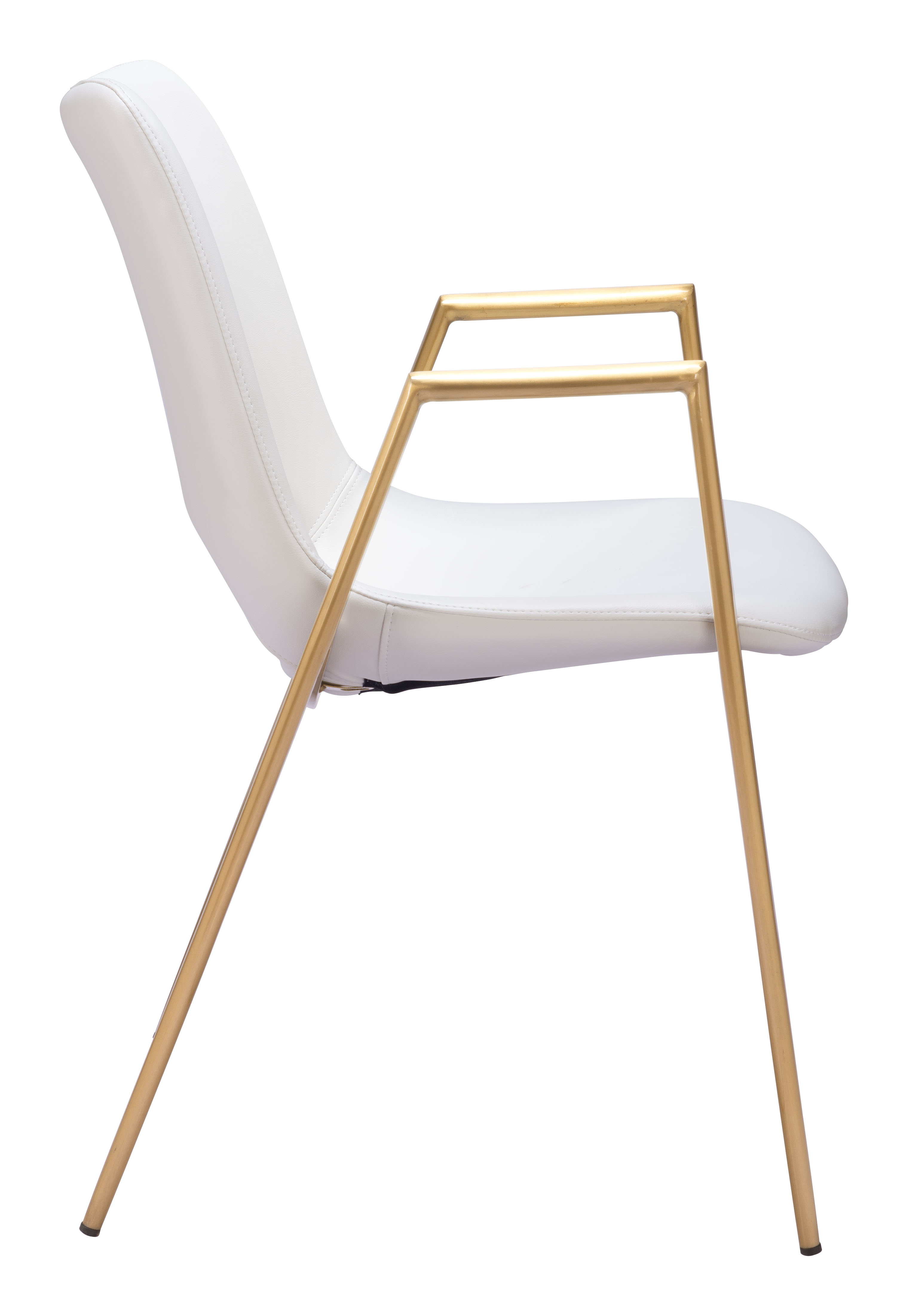 Desi Dining Chair (Set of 2) White & Gold product image