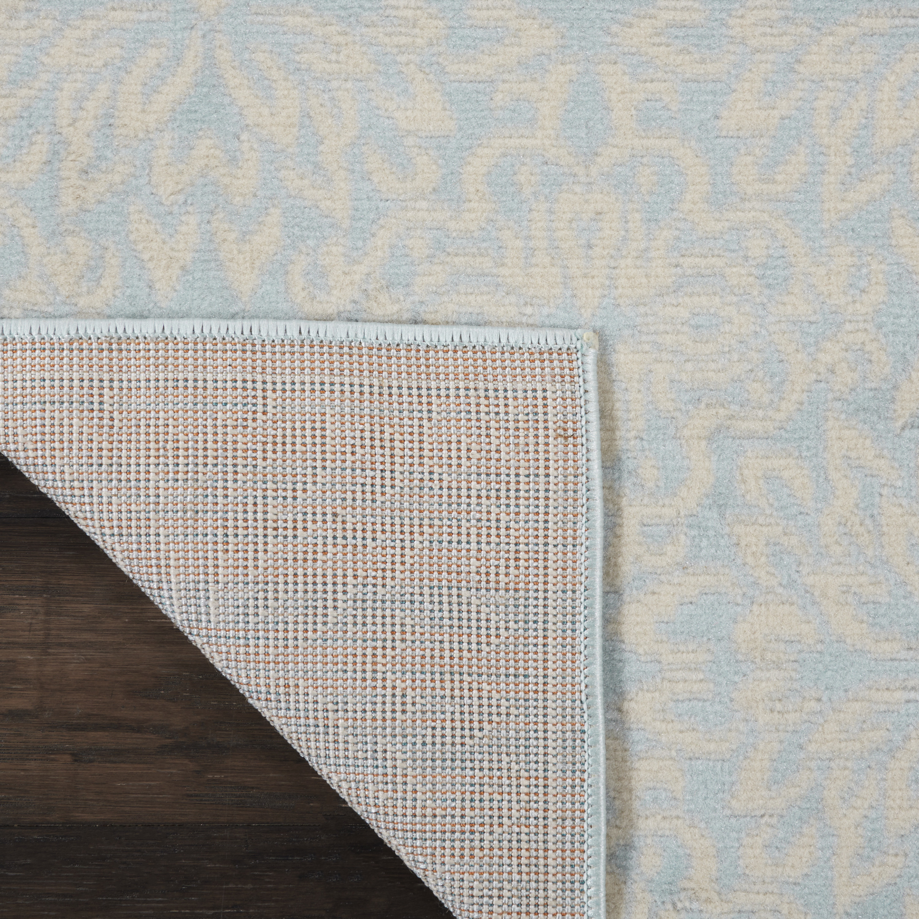 Nourison Jubilant 2'3" x 7'3" Ivory Light Blue Farmhouse Indoor Rug