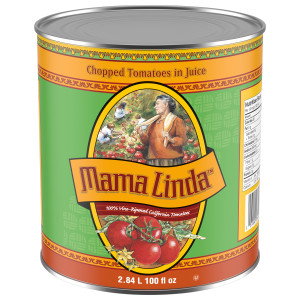 MAMA LINDA tomates hachées dans leur jus – 6 x 100 oz image
