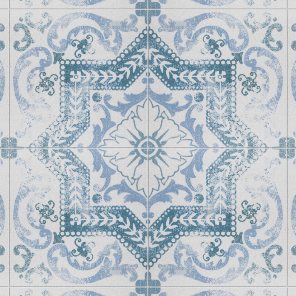 Klinker Alcazar Roseton 12-3/4 in. x 12-3/4 in. Ceramic Floor and Wall Tile