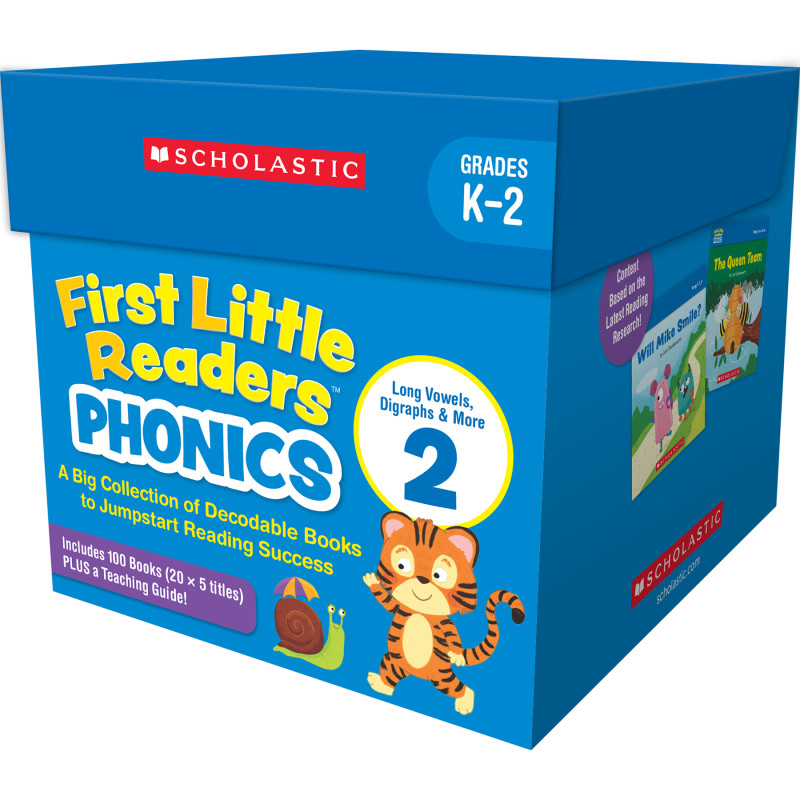 First Little Readers: Set 2 Phonics, Classroom Box Set, Grades K-2, 100 Books with Teaching Guide