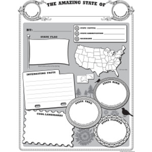 Amazing State Poster Pack, 32 Sheets