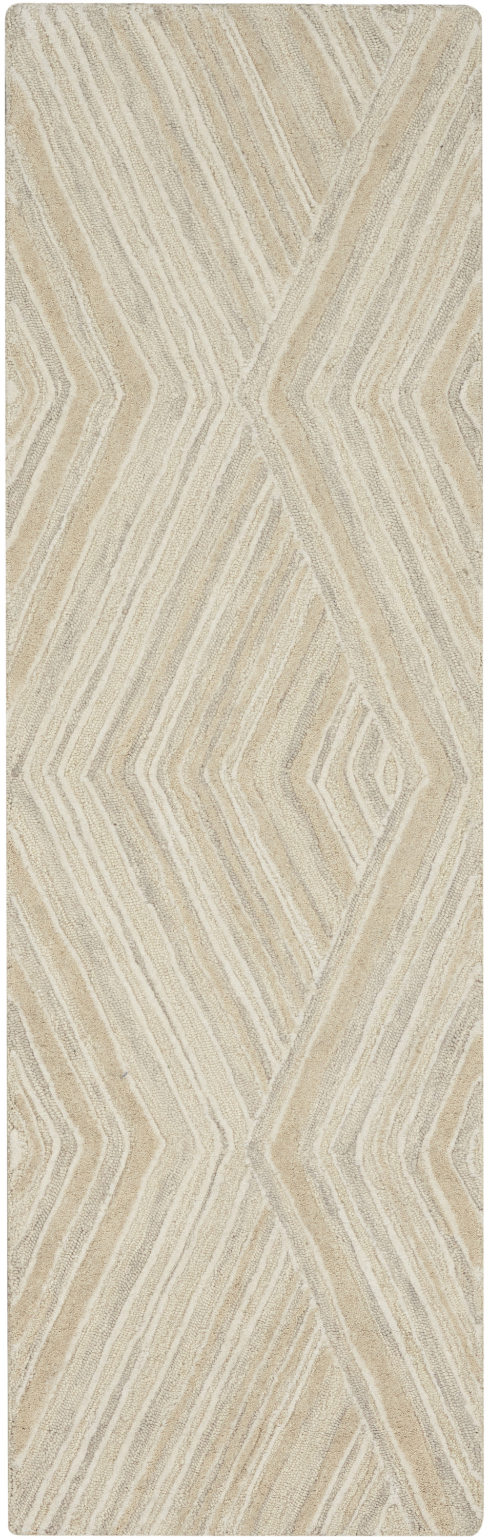 Nourison Graceful 2'3" x 7'6" Ivory Modern Indoor Rug