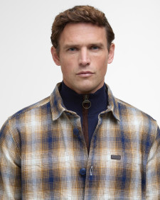 Sandside Check Overshirt Classic Navy
