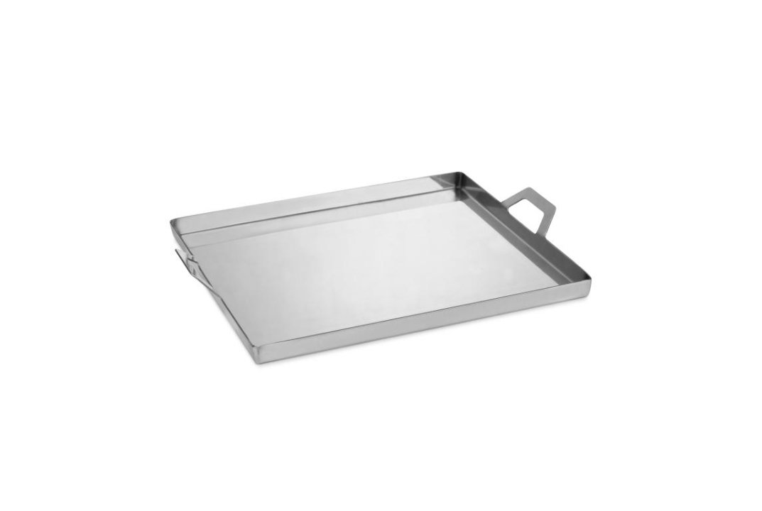 Llauna inox con asas de 26.5 x 23 cm de 1,5 cm de profundida de acero inoxidable 18/10