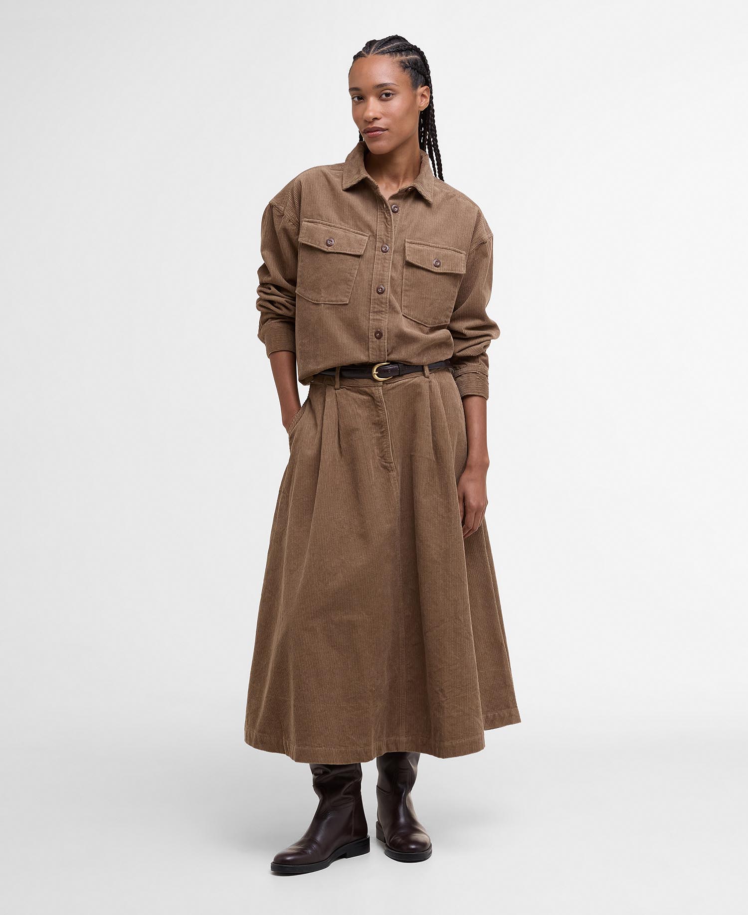 Yasmin Cord Midi Skirt image number 0