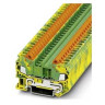 Clipline Qtc Series Ground Modular Terminal Block Polyamide 20 to 14 AWG Green/Yellow 62.6 L x 39.3 H x 6.2 mm W