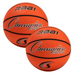 Champion Sports Offical Size Rubber Basketball, Orange, Pack of 2 CHSRBB1-2