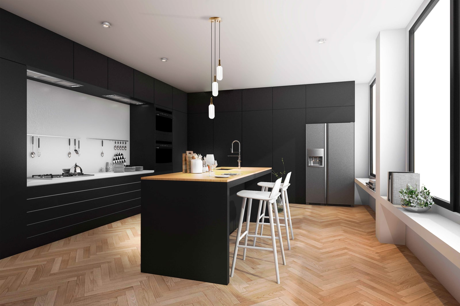 Glass Pendant LED Glass 3 Light Pendant — installation 3
