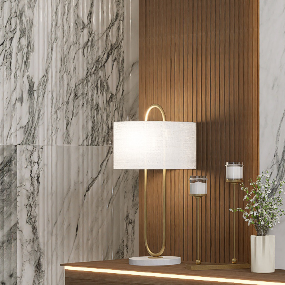 Touche Pleated Deco Zebre 23-1/2 in. x 47-1/8 in. Porcelain Floor and Wall Tile