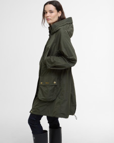 Una Showerproof Parka Olive/Ancient Tartan
